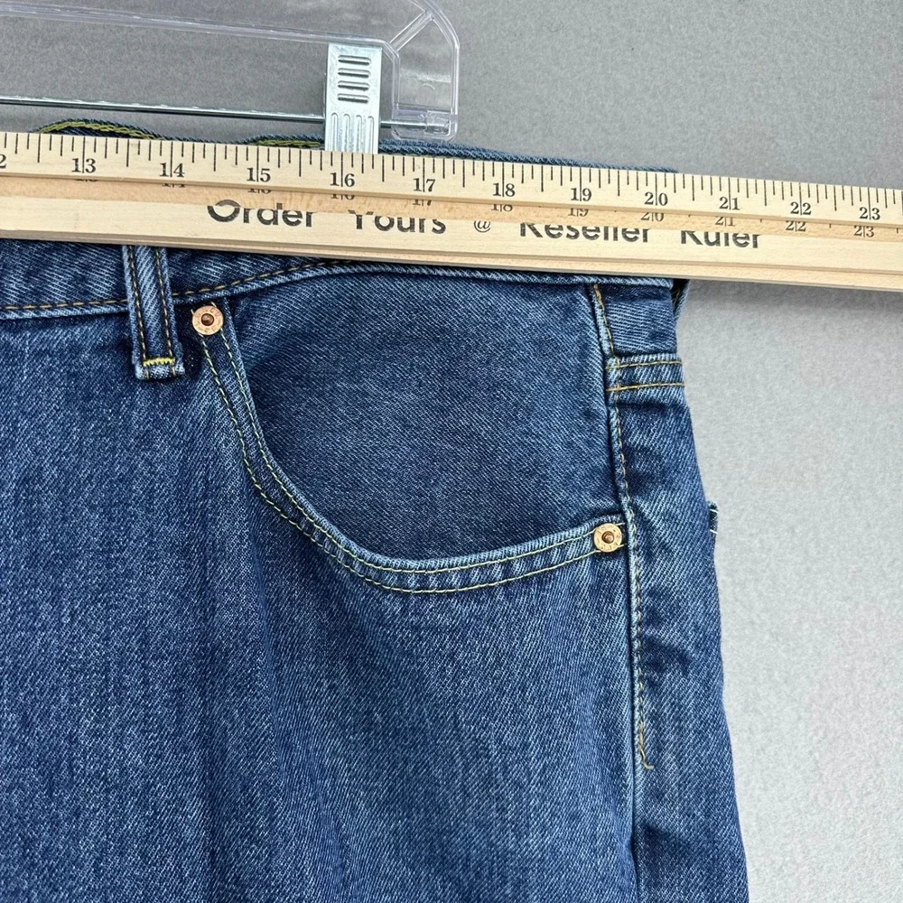 2014 Levi Strauss 550 Relaxed Fit Blue Jeans Denim Mens W42 L32 Loose Baggy Dad